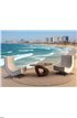 Sea coast and the view of Tel Aviv at the evening Wall Mural Wall Tapestry tapestries