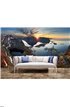 Nature panorama mountain landscape at sunset, Norway. Wall Mural Wall Tapestry tapestries