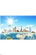 Travel the world clouds concept Wall Mural Wall art Wall decor