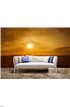 Sunset on sea. Bright sun on sky. beach landscape Wall Mural Wall Tapestry tapestries