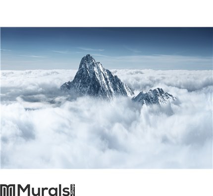 Mountain in the clouds Wall Mural Wall art Wall decor