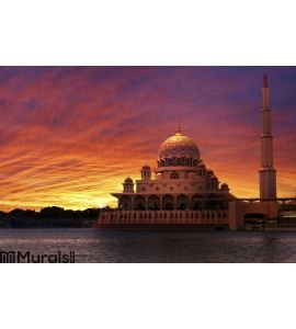 Sunset at the Classic Mosque Wall Mural