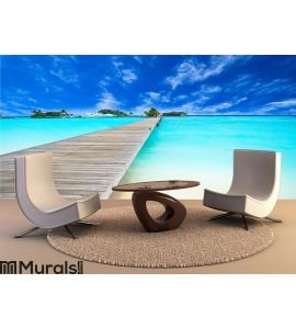 Amazing island and pristine beach in Maldives Wall Mural Wall Tapestry tapestries