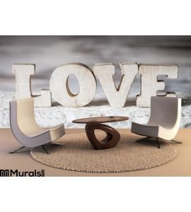 Love Wooden Letters Wall Mural Wall art Wall decor