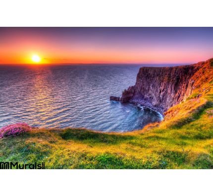 Cliffs Moher Sunset Wall Mural Wall Tapestry tapestries