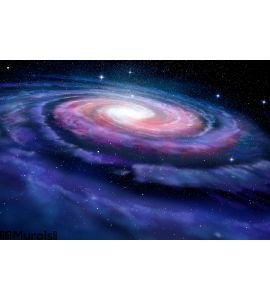 Spiral galaxy, illustration of Milky Way Wall Mural