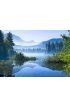 Morning Mountain Mist Wall Mural Wall Tapestry tapestries