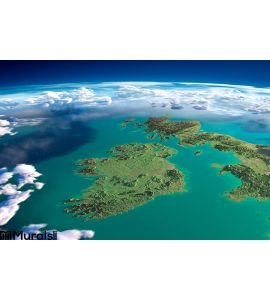 Fragments of the planet Earth. Ireland and UK Wall Mural