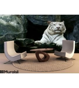 White Tiger Wall Mural Wall Tapestry tapestries