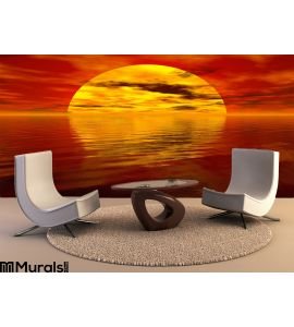 Sea Sunset Wall Mural Wall Tapestry tapestries