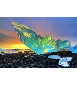 Vibrant Iceberg Iceland Wall Mural