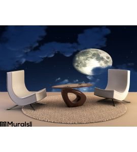 Moon Night Sky 4 Wall Mural Wall Tapestry tapestries