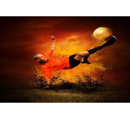Footballer Fires Wall Mural Wall Tapestry tapestries