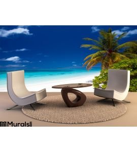 Summertime Tropical Beach Wall Mural Wall Tapestry tapestries