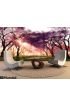 Cherry Blossoms Japanese Garden 3D render Wall Mural Wall art Wall decor