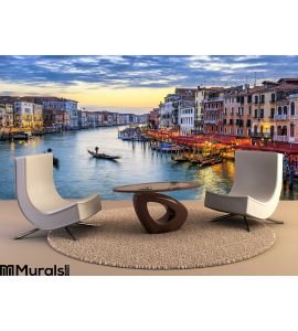 Gondolas Sunset Venice Wall Mural Wall Tapestry tapestries