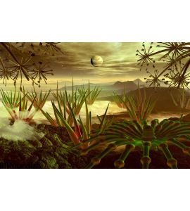Steamy Jungle Faraway Planet Wall Mural Wall Tapestry tapestries