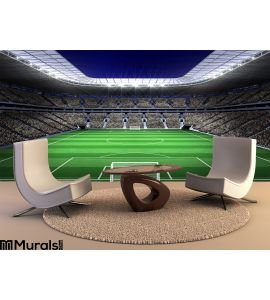 Large football stadium with lights Wall Mural Wall Tapestry tapestries