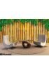 Background Bamboo Fence Bamboo Leaves Wall Mural Wall art Wall decor