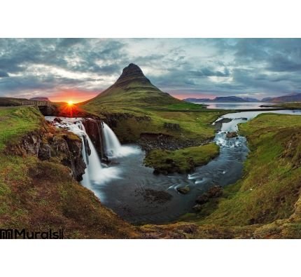 Iceland Landscape Spring Panorama Sunset Wall Mural Wall art Wall decor