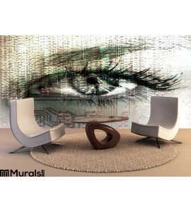 Cybernetic Eye Wall Mural Wall Tapestry tapestries