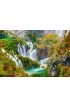 Detailed View Beautiful Waterfalls Sunshine Plitvice National Park Croatia Wall Mural Wall art Wall decor