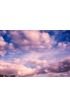 White Pink Puffy Clouds Blue Sky Wall Mural Wall art Wall decor