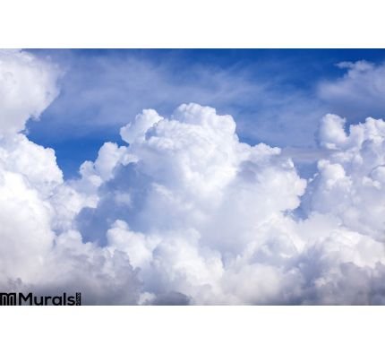 White Clouds in the Blue Sky – popular wall mural – Photowall