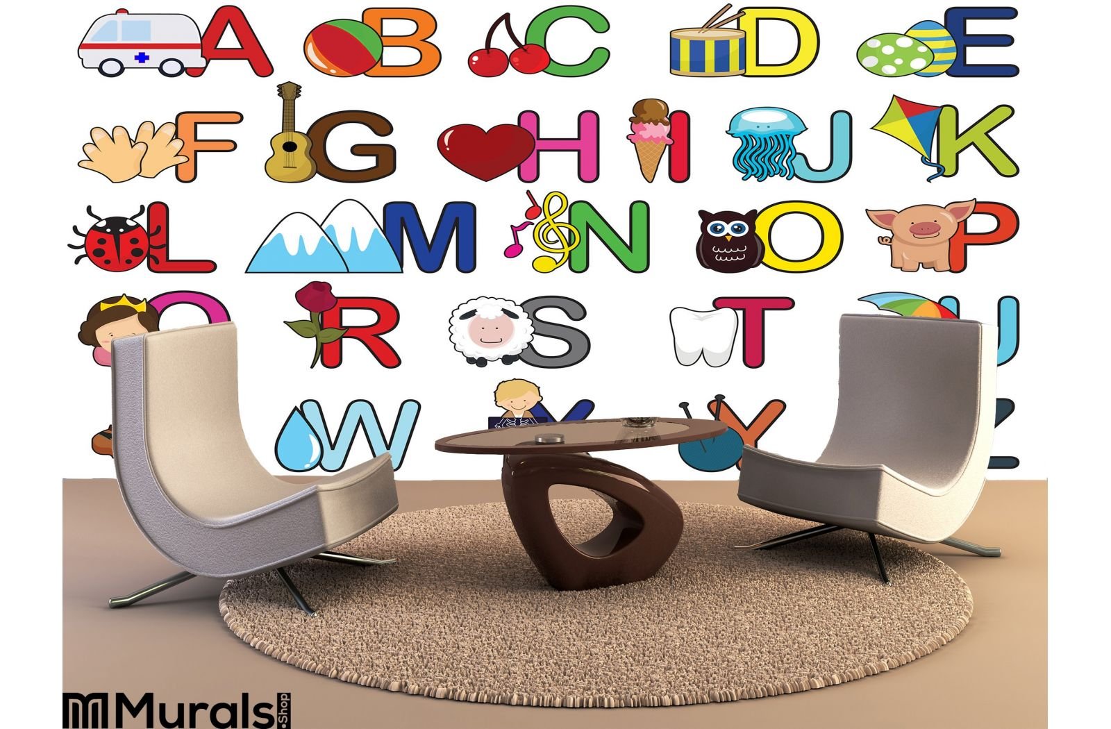 Wall Mural Alphabet letters