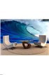 Blue surfing wave Wall Mural Wall Tapestry tapestries