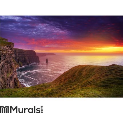 Amazing sunset at Cliffs of Moher Wall Mural Wall Tapestry tapestries