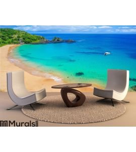 Beach in Brazil with a colorful sea Wall Mural Wall Tapestry tapestries