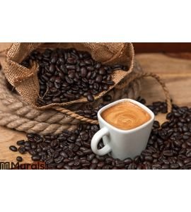 Espresso and Coffee Beans Wall Mural