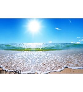 Summer sea landscape with the solar sky Wall Mural