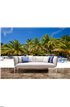 Paradise beach with palms and sunbeds Wall Mural Wall Tapestry tapestries
